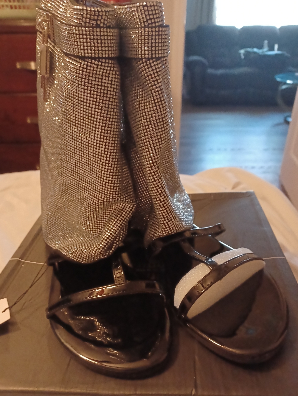 Cape Robbin Shiloha Sandal Black W/Bling - Picture 7 of 13